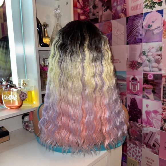 Cotton Candy Ombré Bang Wig - Picture 3 of 3